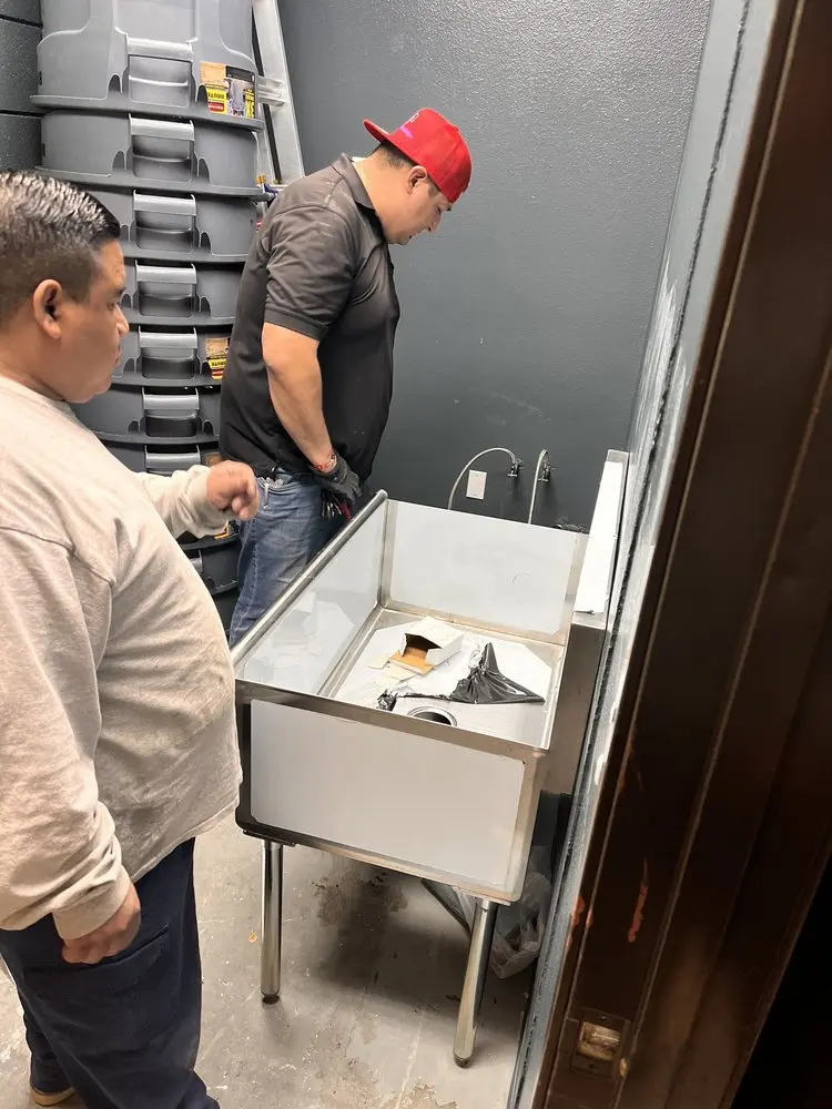 Commercial plumbing and sink installation in Markle